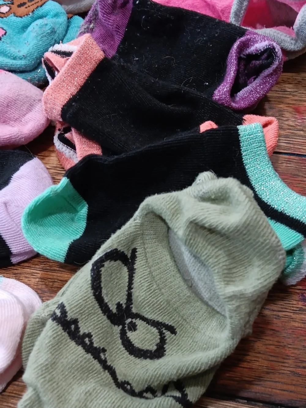 Kids Assorted No-Show Socks - Pink, Blue, Green, Black & More